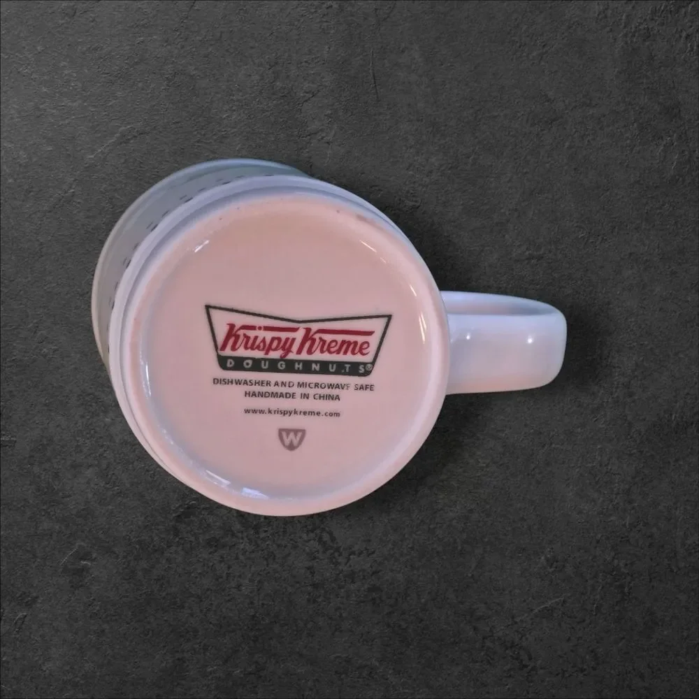 Krispy Kreme Tall Coffee Mug holds 18 Oz Heavy Duty Porcelain Ceramic